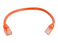 C2G Cat5e Booted Unshielded (UTP) Network Patch Cable - Koblingskabel - RJ-45 (hann) til RJ-45 (hann) - 1.5 m - UTP - CAT 5e - formstøpt, uten hindringer, flertrådet - oransje 83604