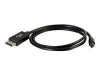 C2G 3m Mini DisplayPort to DisplayPort Adapter Cable 4K UHD - Black - DisplayPort-kabel - Mini DisplayPort (hann) til DisplayPort (hann) - 3 m - svart 84302