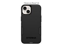 OtterBox Commuter Series - Baksidedeksel for mobiltelefon - MagSafe-samsvar - polykarbonat, syntetisk gummi - svart - for Apple iPhone 15 Pro Max 77-92590