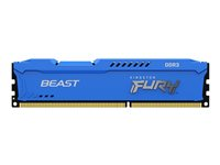 Kingston FURY Beast - DDR3 - modul - 4 GB - DIMM 240-pin - 1600 MHz / PC3-12800 - CL10 - 1.5 V - ikke-bufret - ikke-ECC - blå KF316C10B/4