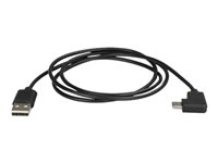 StarTech.com USB to USB C Cable - 1m / 3 ft - Right Angle USB Cable - USB A to USB C Cable - USB 2.0 Cable - USB Type C Cable (USB2AC1MR) - USB-kabel - USB (hann) rett til 24 pin USB-C (hann) rettvinklet - USB 2.0 - 1 m - svart USB2AC1MR