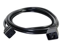 C2G 16 AWG 250 Volt 16 Amp Power Extension Cord - Strømforlengelseskabel - IEC 60320 C20 til IEC 60320 C19 - AC 250 V - 3 m - formstøpt - svart 80624