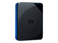 WD Gaming Drive WDBM1M0040BBK - Harddisk - 4 TB - ekstern (bærbar) - USB 3.0 - svart topp med blå bunn WDBM1M0040BBK-WESN
