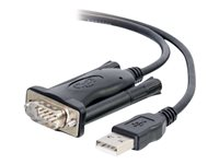 C2G Serial RS232 Adapter Cable - USB / seriell-kabel - USB (hann) til DB-9 (hann) - 1.5 m - svart 86887